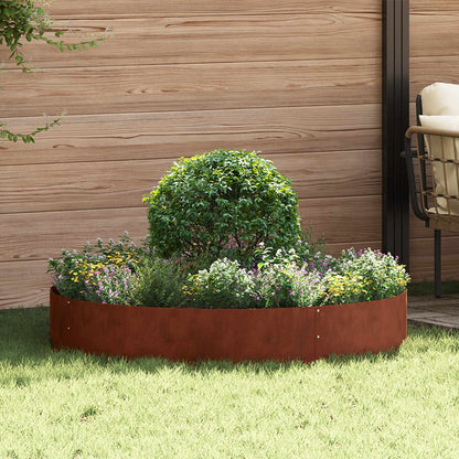 vidaXL Pflanzenring Braun 120 x 120 x 20 cm Wetterfeststahl