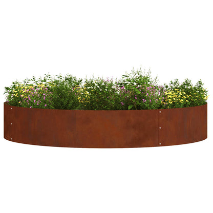vidaXL Pflanzenring 5 pcs Braun 120 x 120 x 20 cm Wetterfeststahl