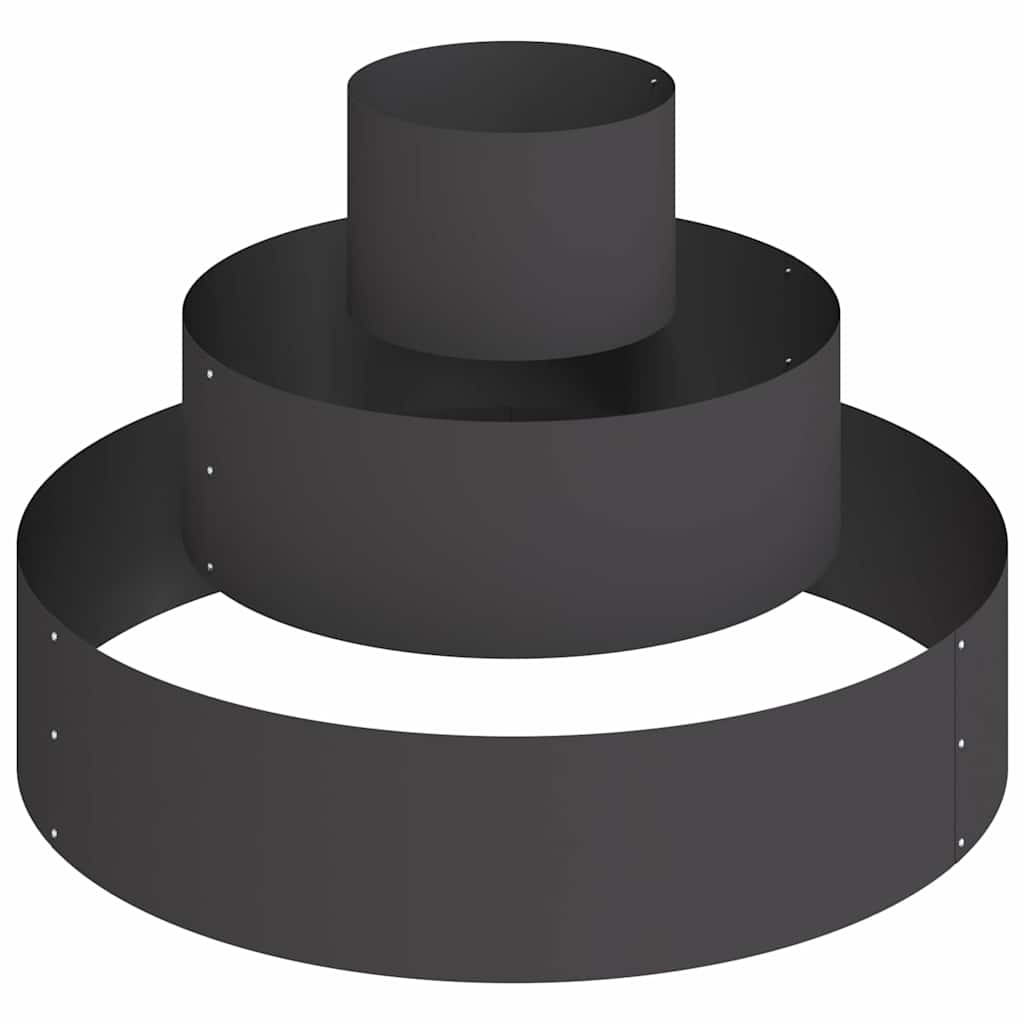 vidaXL Garten-Pflanzgefäß Schwarz 90 x 90 x 20 cm Kaltgewalzter Stahl