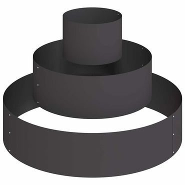 vidaXL Garten-Pflanzgefäß Schwarz 90 x 90 x 20 cm Kaltgewalzter Stahl
