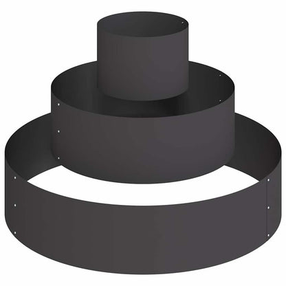 vidaXL Garten-Pflanzgefäß Schwarz 90 x 90 x 20 cm Kaltgewalzter Stahl