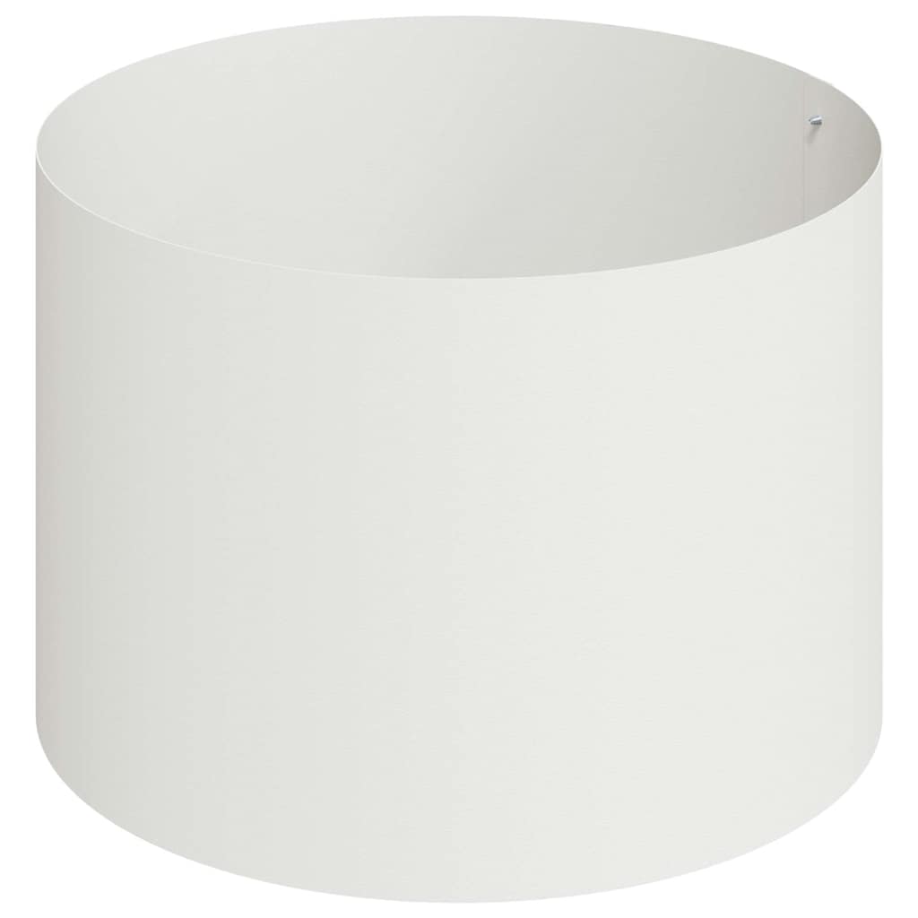 vidaXL Garten-Pflanzgefäß Weiß 90 x 90 x 20 cm Kaltgewalzter Stahl