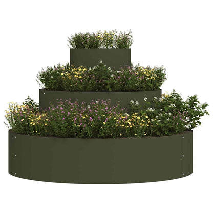 Garten-Pflanzgefäß Olive Grün 90 x 90 x 20 cm