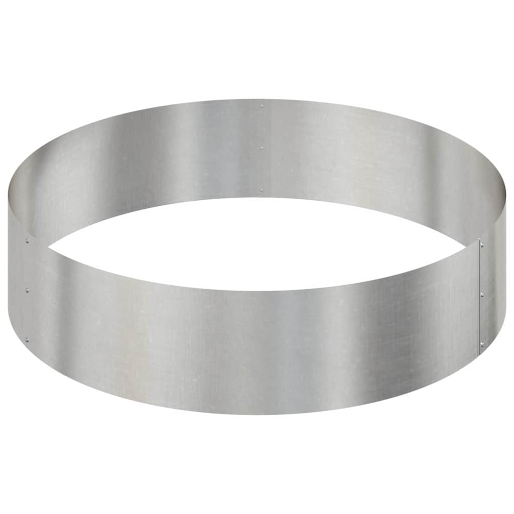 vidaXL Garten-Pflanzgefäß Silber 90 x 90 x 20 cm Edelstahl