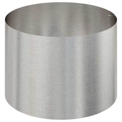 vidaXL Garten-Pflanzgefäß Silber 90 x 90 x 20 cm Edelstahl