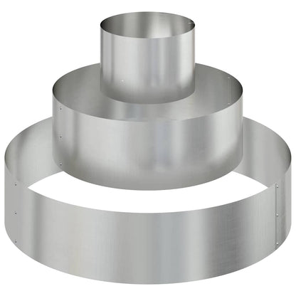 vidaXL Garten-Pflanzgefäß Silber 90 x 90 x 20 cm Verzinkter Stahl