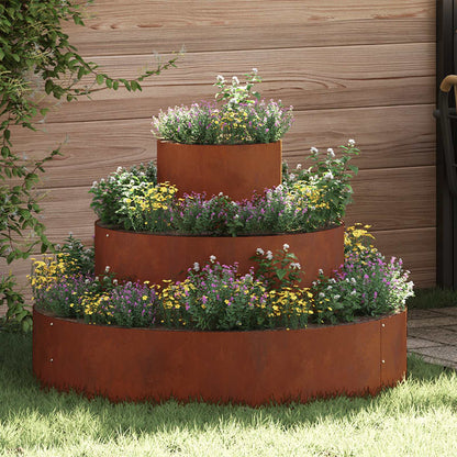 vidaXL Gartenblumentopf Braun 90 x 90 x 20 cm Cortenstahl