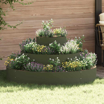 vidaXL Garten-Pflanzgefäß Olive Grün 120 x 120 x 20 cm