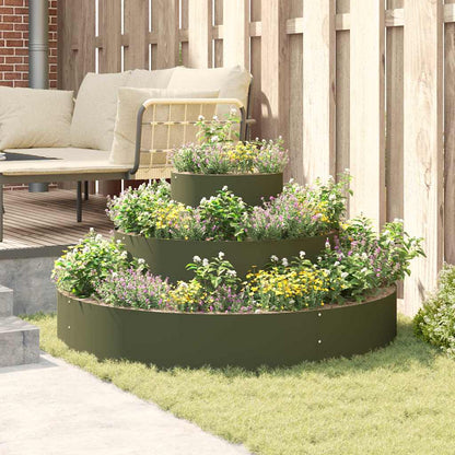 vidaXL Garten-Pflanzgefäß Olive Grün 120 x 120 x 20 cm