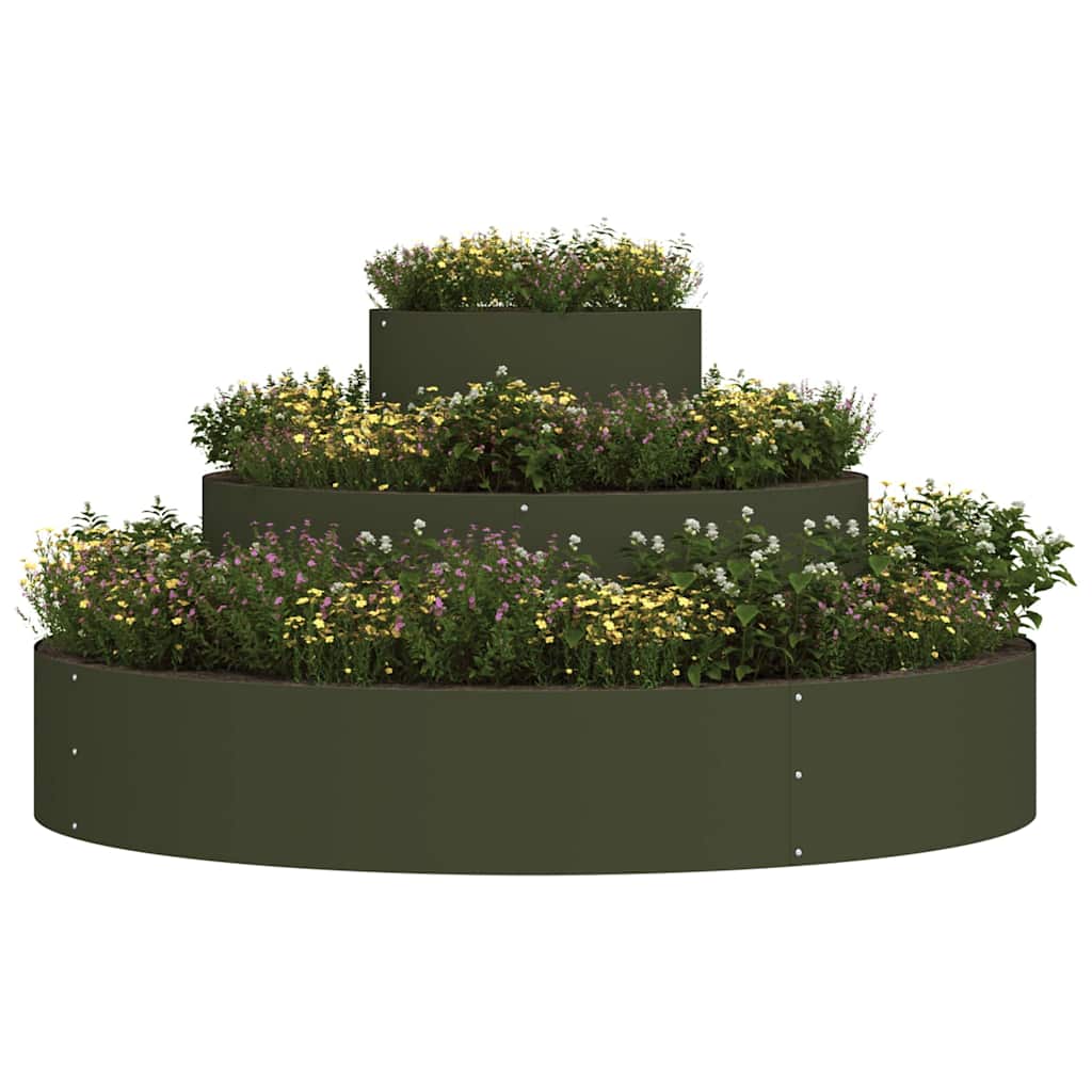 vidaXL Garten-Pflanzgefäß Olive Grün 120 x 120 x 20 cm