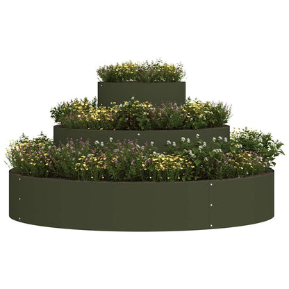 vidaXL Garten-Pflanzgefäß Olive Grün 120 x 120 x 20 cm