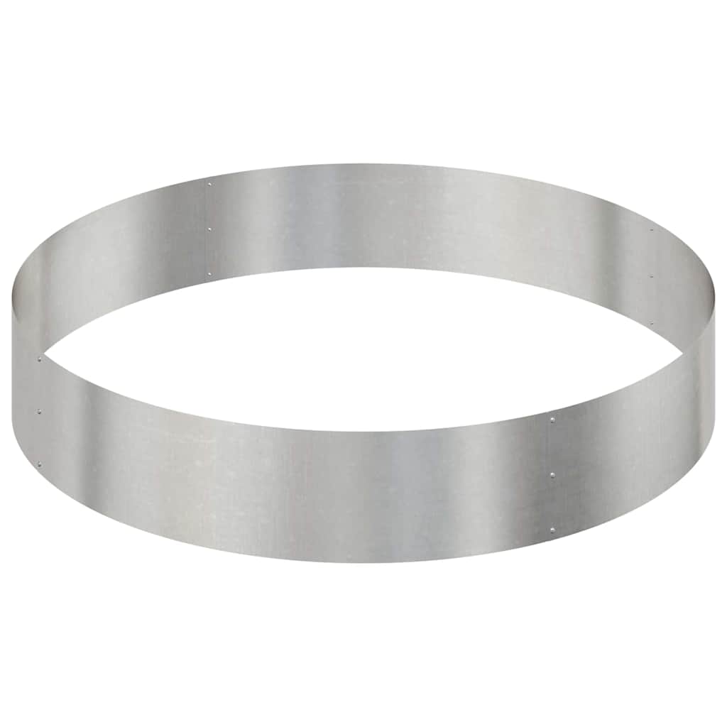 vidaXL Garten-Pflanzgefäß Silber 120 x 120 x 20 cm Edelstahl