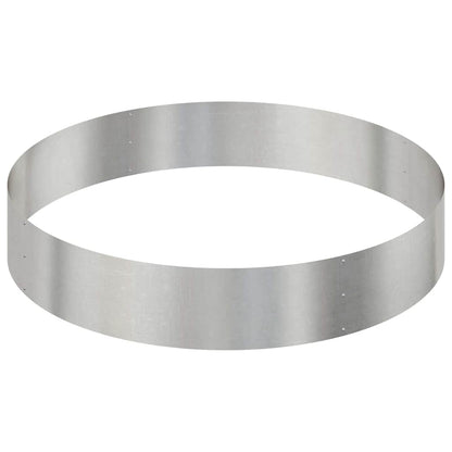 vidaXL Garten-Pflanzgefäß Silber 120 x 120 x 20 cm Edelstahl