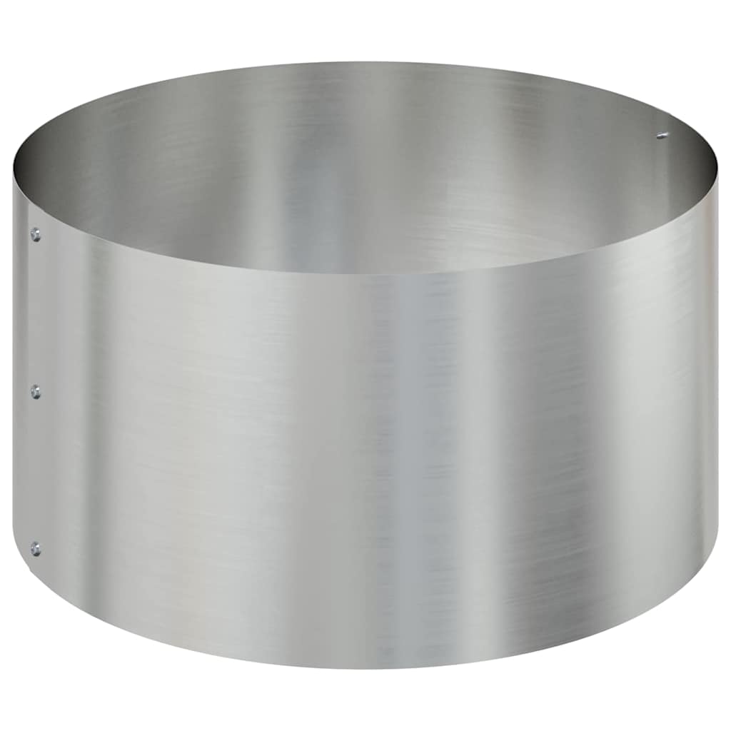 vidaXL Garten-Pflanzgefäß Silber 120 x 120 x 20 cm Verzinkter Stahl