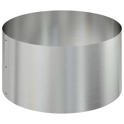 vidaXL Garten-Pflanzgefäß Silber 120 x 120 x 20 cm Verzinkter Stahl