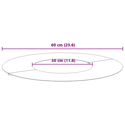 geeignet für flachen Baumring Schwarz Ø30 / 60 cm Stahl