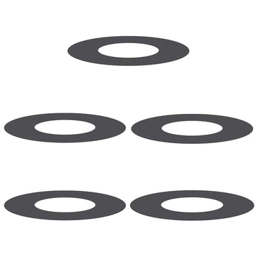 vidaXL geeignet für flache Baumringe 5 pcs Schwarz Ø30 / 60 cm Stahl