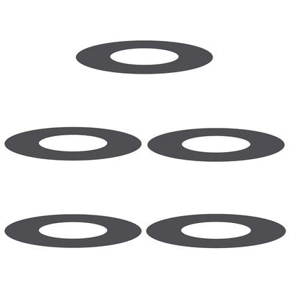 vidaXL geeignet für flache Baumringe 5 pcs Schwarz Ø30 / 60 cm Stahl
