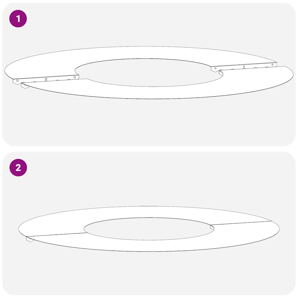 geeignet für flachen Baumring Olivgrün Ø30 / 60 cm Stahl