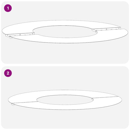 geeignet für flachen Baumring Olivgrün Ø30 / 60 cm Stahl