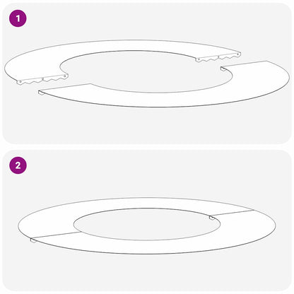 geeignet für flachen Baumring Schwarz Ø40 / 70 cm Stahl
