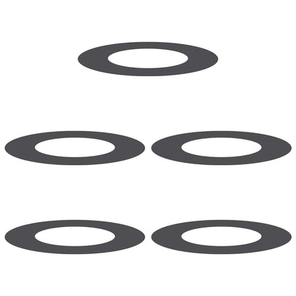 vidaXL geeignet für flache Baumringe 5 pcs Schwarz Ø40 / 70 cm Stahl