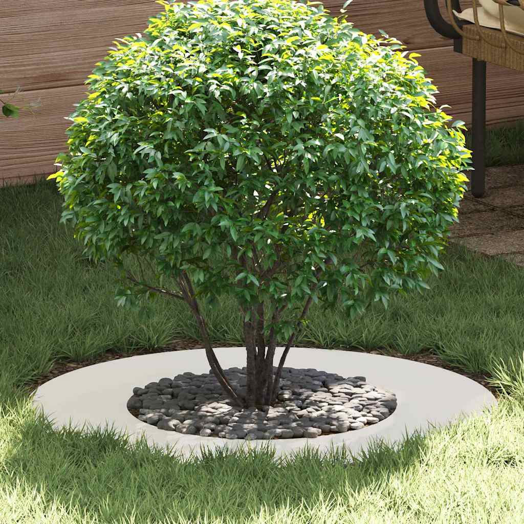 vidaXL geeignet für flachen Baumring Weiß Ø40 / 70 cm Stahl