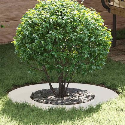 vidaXL geeignet für flachen Baumring Weiß Ø40 / 70 cm Stahl
