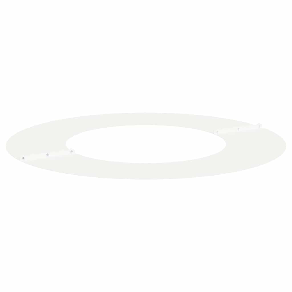 vidaXL geeignet für flachen Baumring Weiß Ø40 / 70 cm Stahl