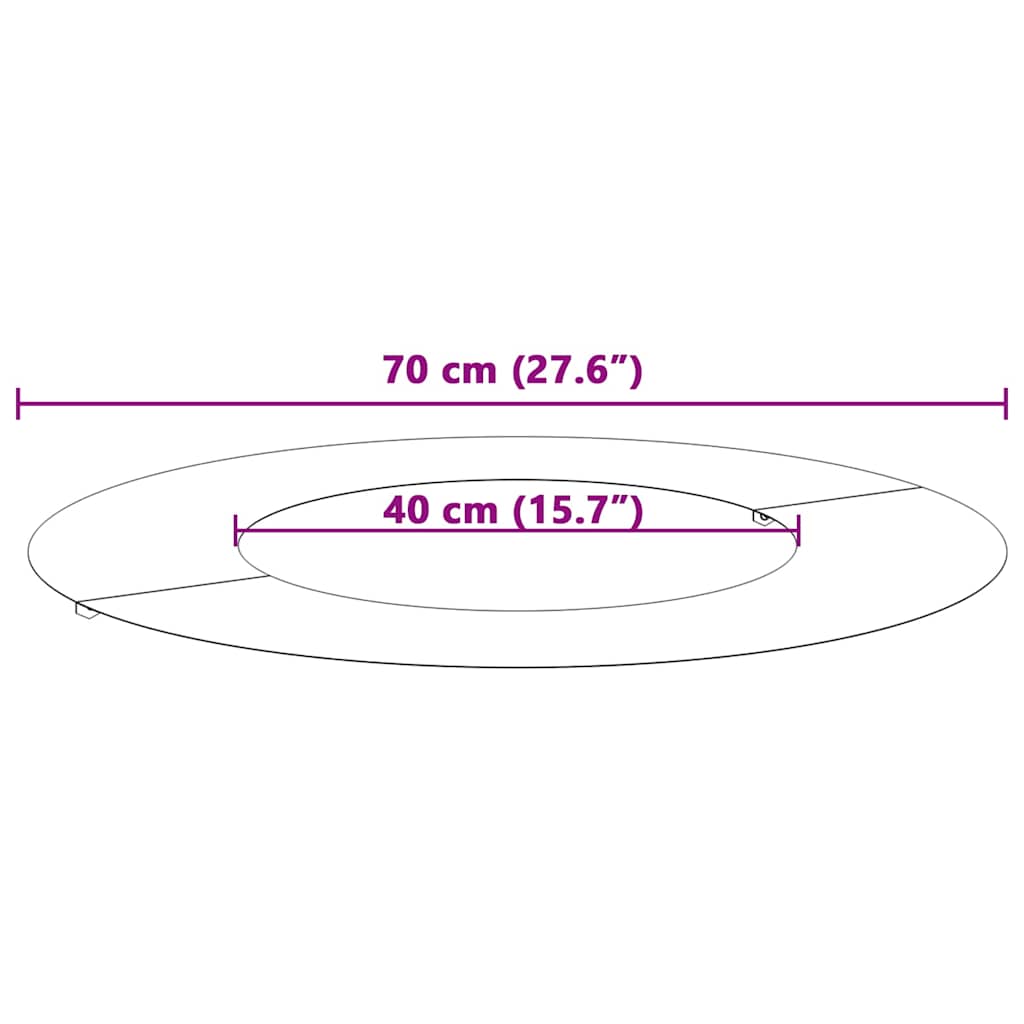geeignet für flache Baumringe 5 pcs Anthrazit Ø40 / 70 cm Stahl