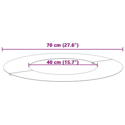 geeignet für flachen Baumring Silber Ø40 / 70 cm Verzinkter Stahl