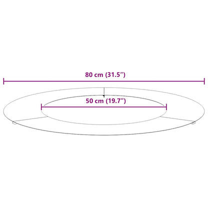 geeignet für flachen Baumring Schwarz Ø50 / 80 cm Stahl