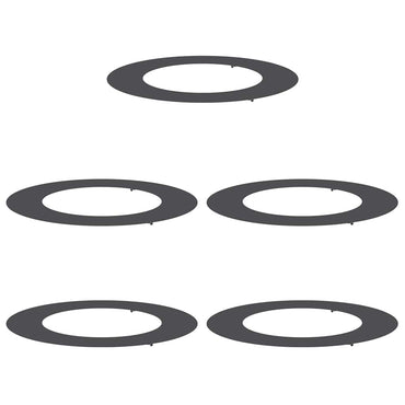 vidaXL geeignet für flache Baumringe 5 pcs Schwarz Ø50 / 80 cm Stahl