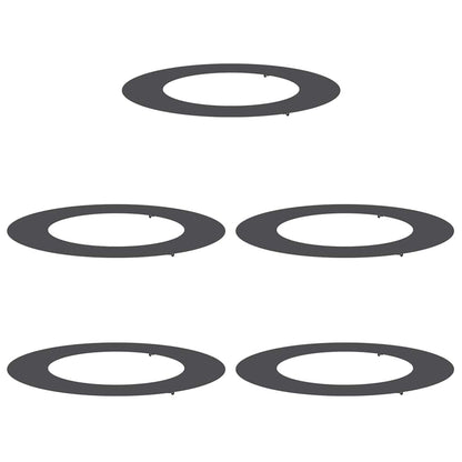 vidaXL geeignet für flache Baumringe 5 pcs Schwarz Ø50 / 80 cm Stahl