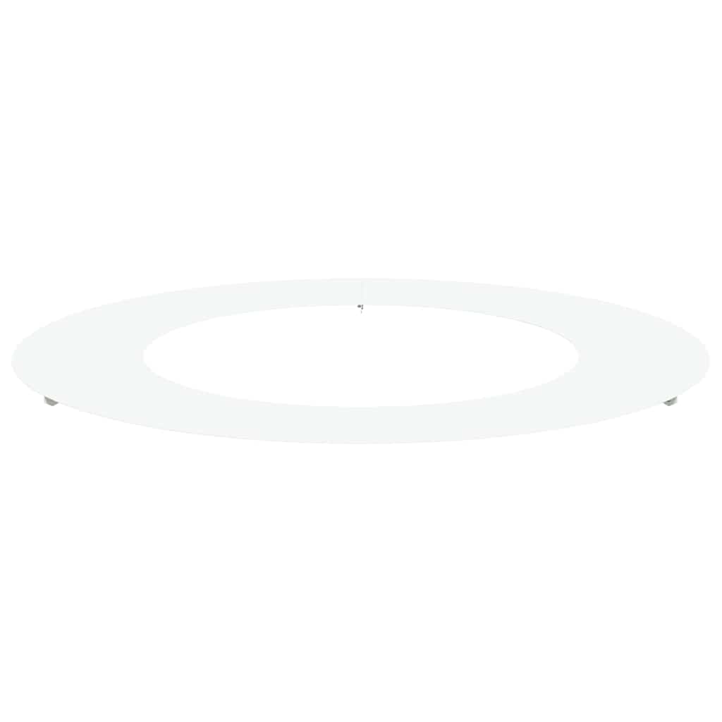 vidaXL geeignet für flachen Baumring Weiß Ø50 / 80 cm Stahl