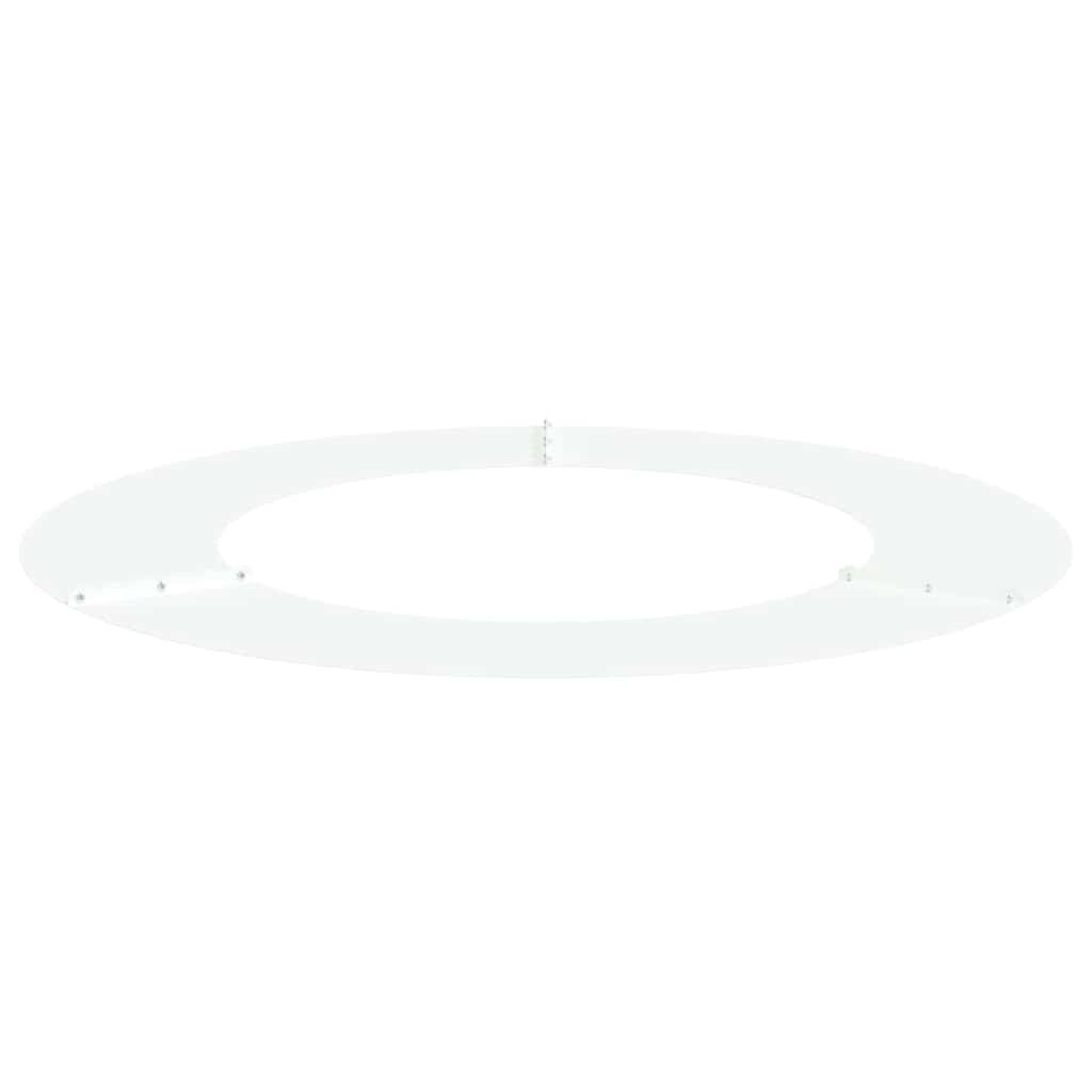 vidaXL geeignet für flachen Baumring Weiß Ø50 / 80 cm Stahl