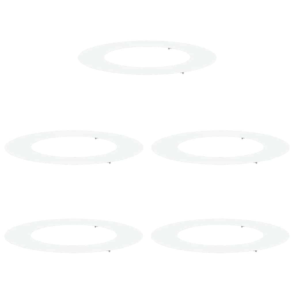 vidaXL geeignet für flache Baumringe 5 pcs Weiß Ø50 / 80 cm Stahl