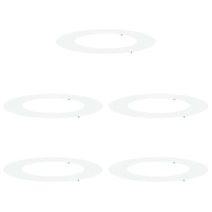 vidaXL geeignet für flache Baumringe 5 pcs Weiß Ø50 / 80 cm Stahl