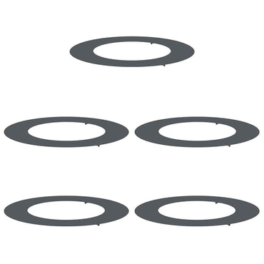 vidaXL geeignet für flache Baumringe 5 pcs Anthrazit Ø50 / 80 cm Stahl