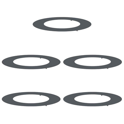 vidaXL geeignet für flache Baumringe 5 pcs Anthrazit Ø50 / 80 cm Stahl