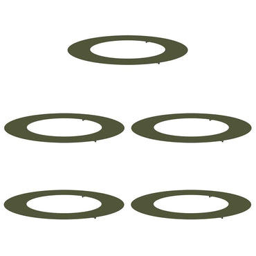vidaXL geeignet für flache Baumringe 5 pcs Olivgrün Ø50 / 80 cm Stahl