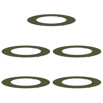 vidaXL geeignet für flache Baumringe 5 pcs Olivgrün Ø50 / 80 cm Stahl
