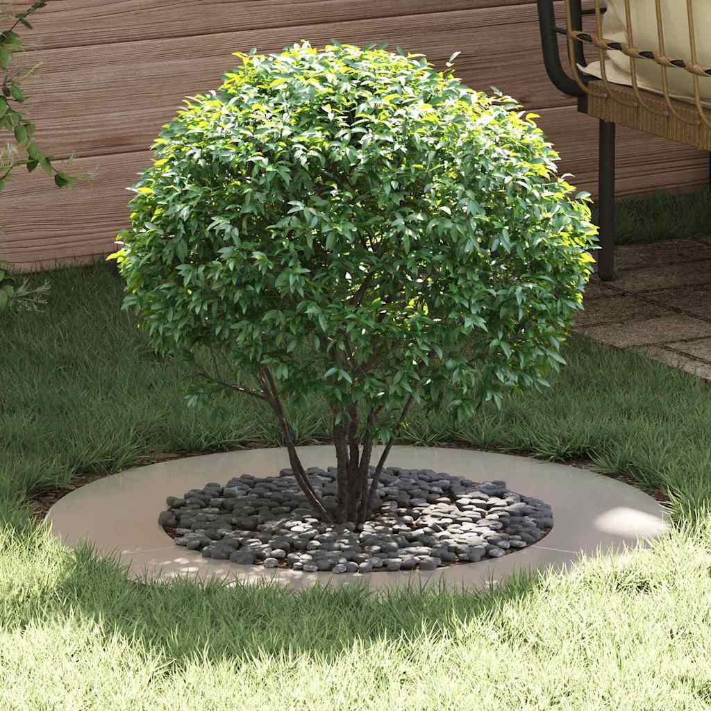 vidaXL geeignet für flachen Baumring Silber Ø50 / 80 cm Edelstahl