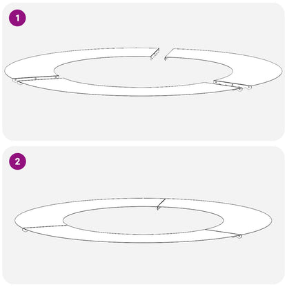 geeignet für flache Baumringe 5 pcs Braun Ø50 / 80 cm