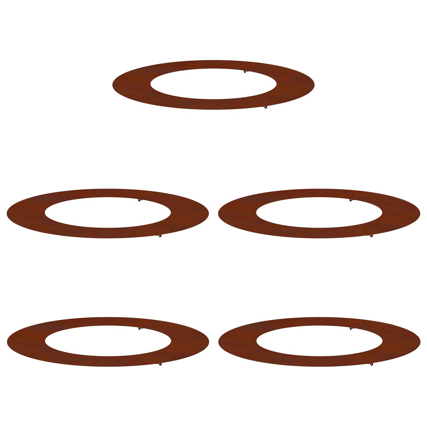 geeignet für flache Baumringe 5 pcs Braun Ø50 / 80 cm