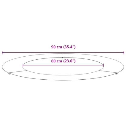 geeignet für flachen Baumring Schwarz Ø60 / 90 cm Stahl
