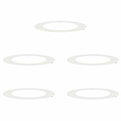 vidaXL geeignet für flache Baumringe 5 pcs Weiß Ø60 / 90 cm Stahl