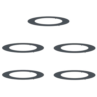 vidaXL geeignet für flache Baumringe 5 pcs Anthrazit Ø60 / 90 cm Stahl