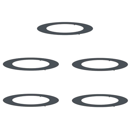 vidaXL geeignet für flache Baumringe 5 pcs Anthrazit Ø60 / 90 cm Stahl