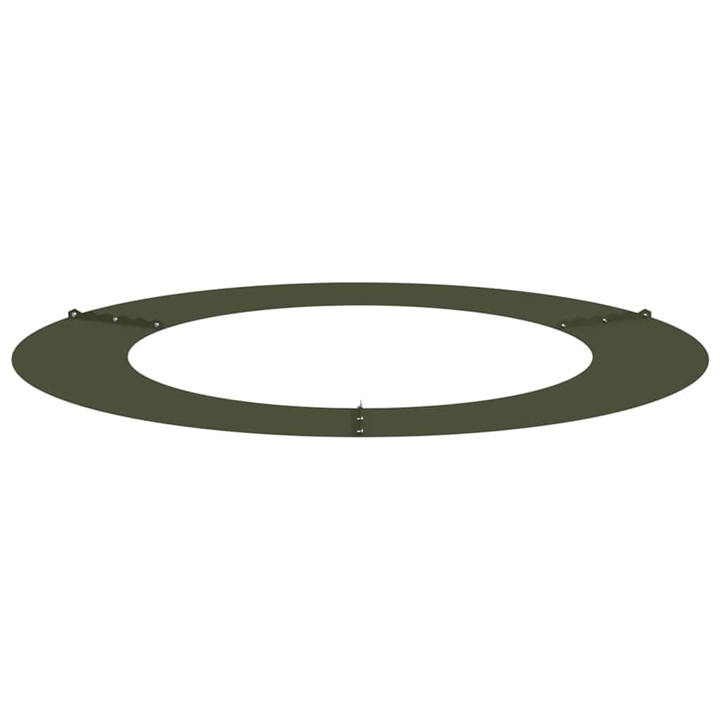 vidaXL geeignet für flachen Baumring Olivgrün Ø60 / 90 cm Stahl